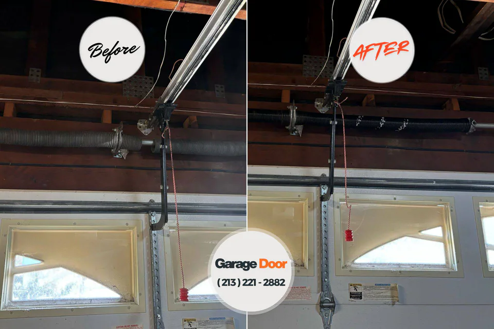 Before and after: garage door repair New Brunswick, NJ